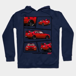 Impreza WRX STI Hawkeye Red, JDM Car Hoodie